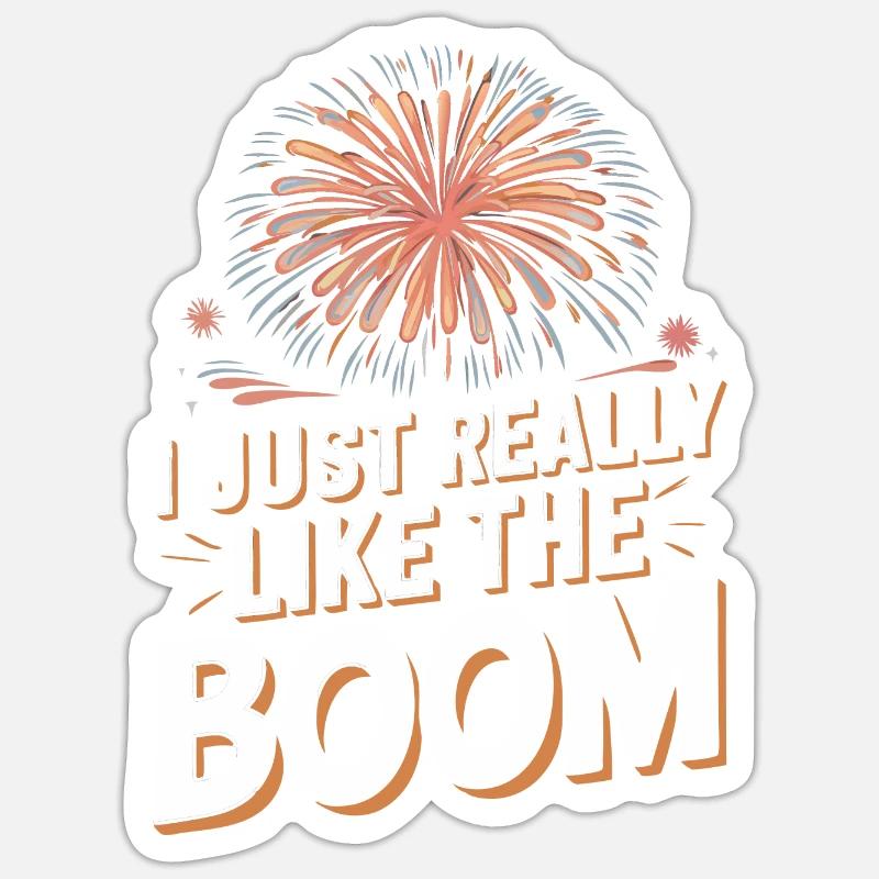 Pyrotechnics Fireworks Pyrotechnics - Sticker size S (10 x 10 cm) - white matte