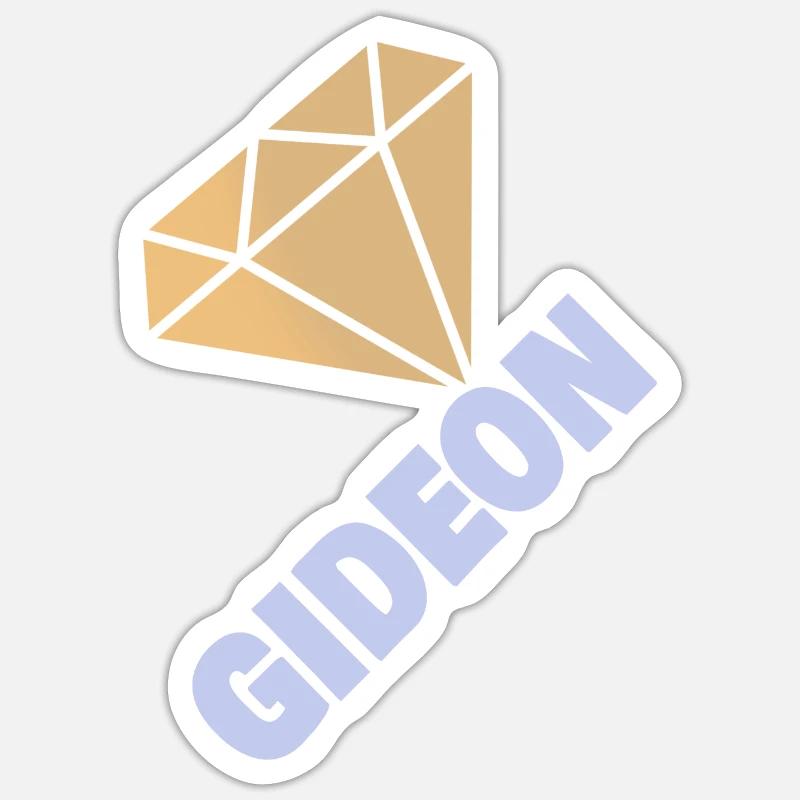 Edel Gideon - Sticker Größe S (10 x 10 cm) - Mattweiß