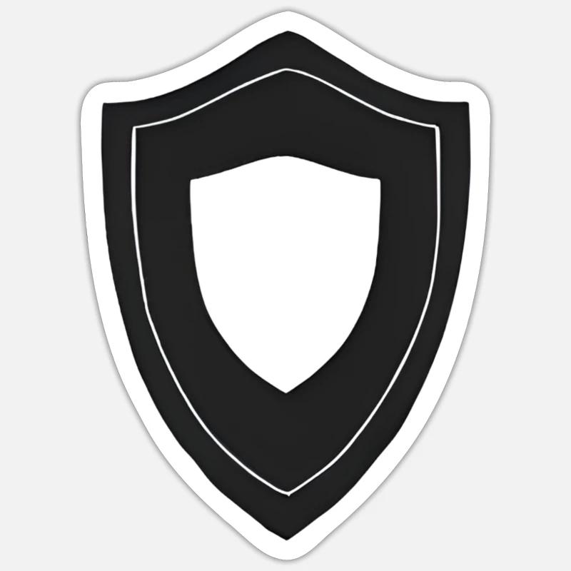 logo shield - Sticker Größe S (10 x 10 cm) - Mattweiß