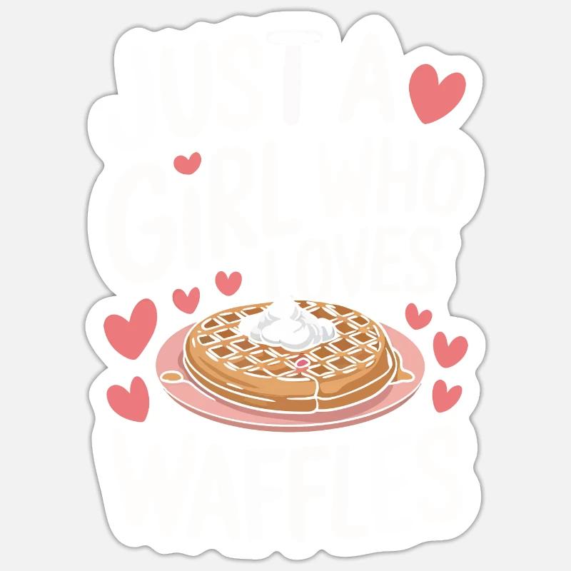 Waffles Breakfast Sweets Sticker size S (10 x 10 cm)