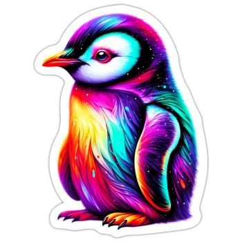 Penguin - Sticker size S (10 x 10 cm) - white matte - Front