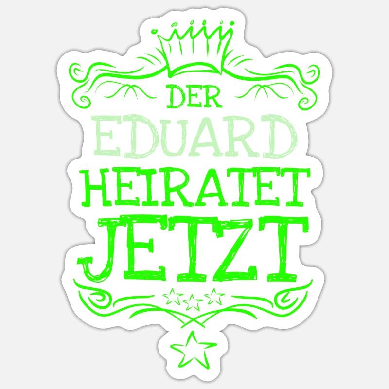Bachelor Eduard - Sticker Größe S (10 x 10 cm) - Mattweiß