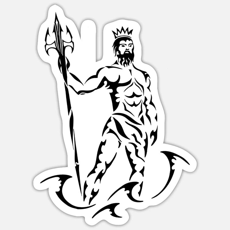 Wassermann - Sticker Größe S (10 x 10 cm) - Mattweiß