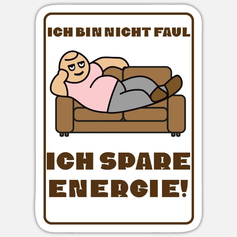 Design "Lazy Genius" - Sticker Größe S (10 x 10 cm) - Mattweiß