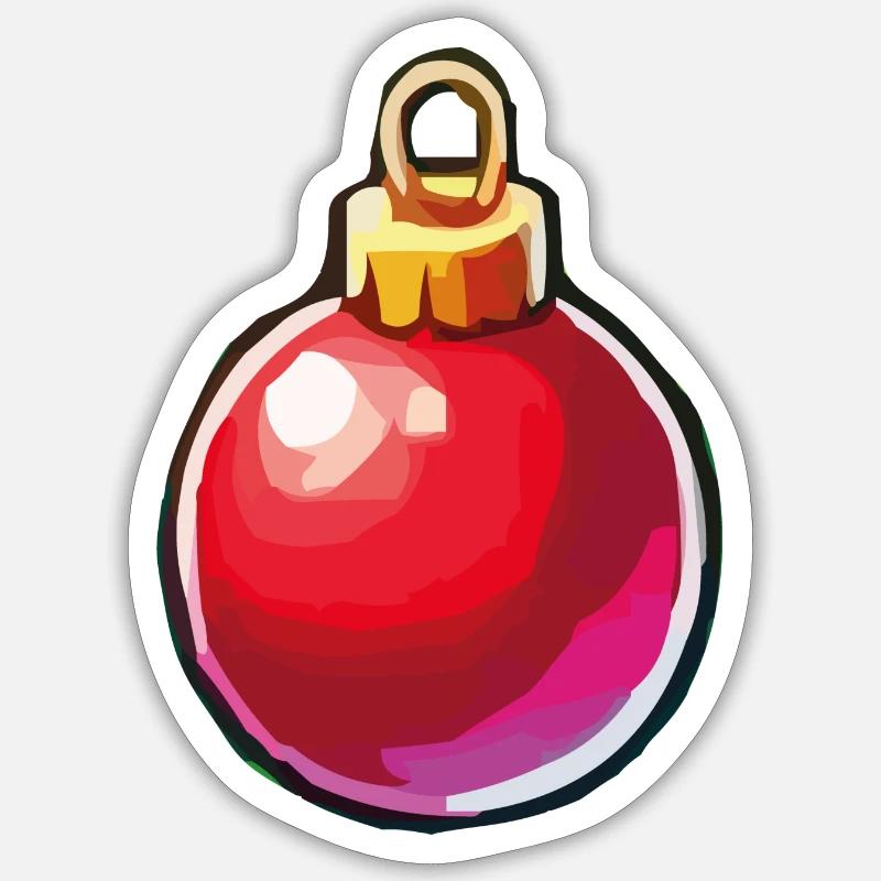 Weihnachtskugel Sticker Größe S (10 x 10 cm)