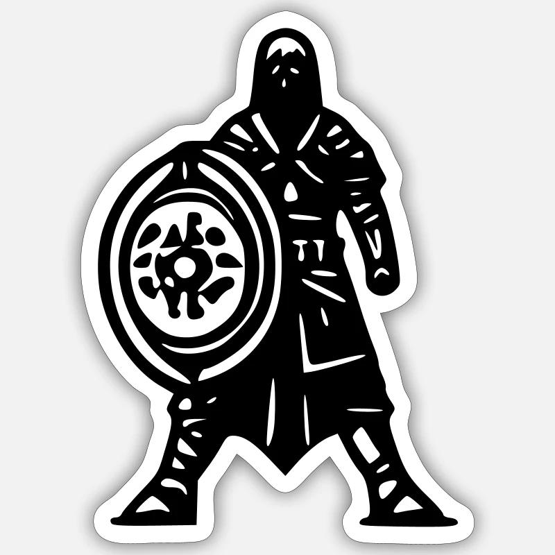 Warrior - Sticker size S (10 x 10 cm) - white matte