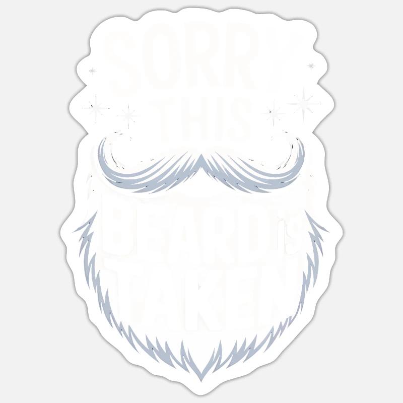 Bart Schnurrbart Bärtige Männer Sticker Größe S (10 x 10 cm)