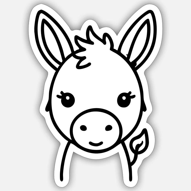 Donkey Donkey Sticker size S (10 x 10 cm)