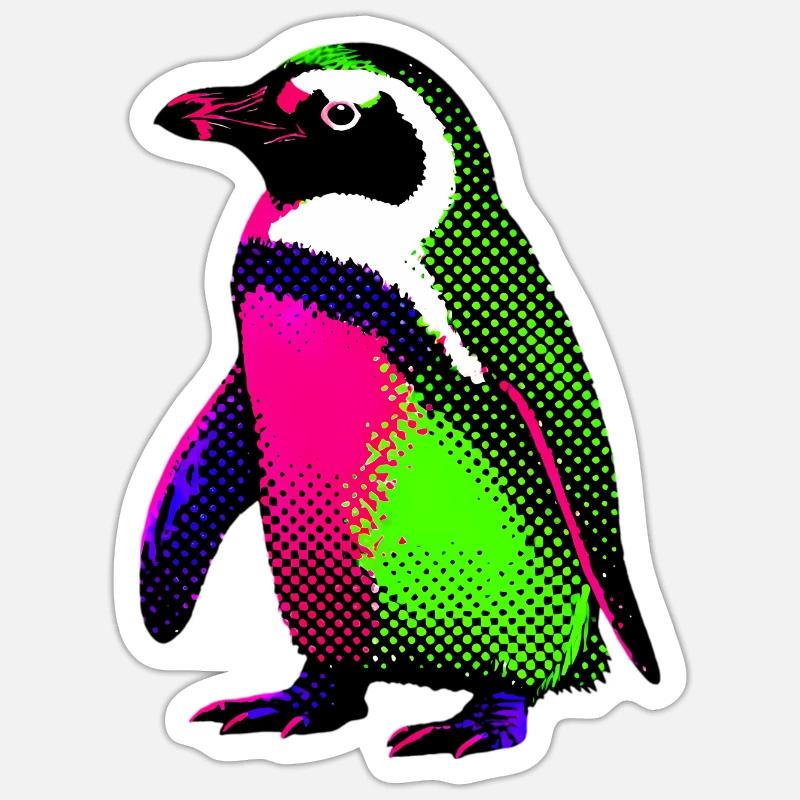 Penguin - Sticker size S (10 x 10 cm) - white matte