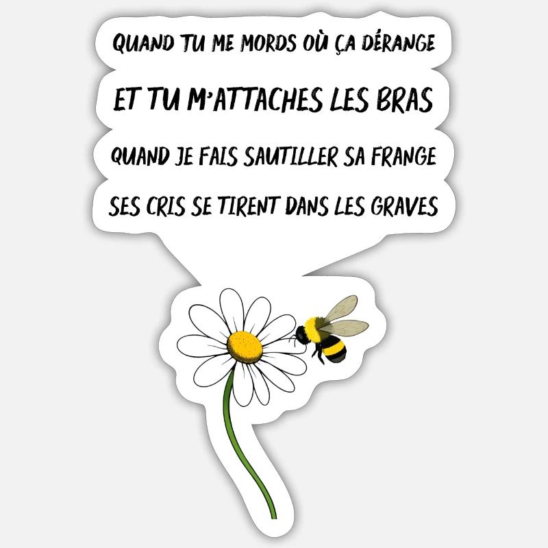 MARGAĂŹA - DIS-MOI - V2 - Sticker taille S (10 x 10 cm) - blanc mat