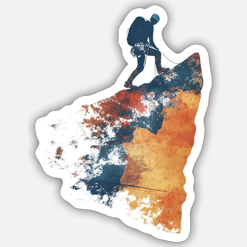 Träume vom Klettern - Sticker Größe S (10 x 10 cm) - Mattweiß
