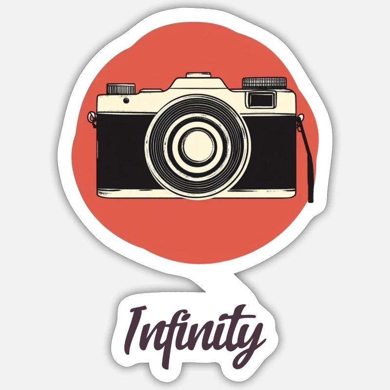 Minimalist Camera Design Simple Modern Gift Sticker size S (10 x 10 cm)