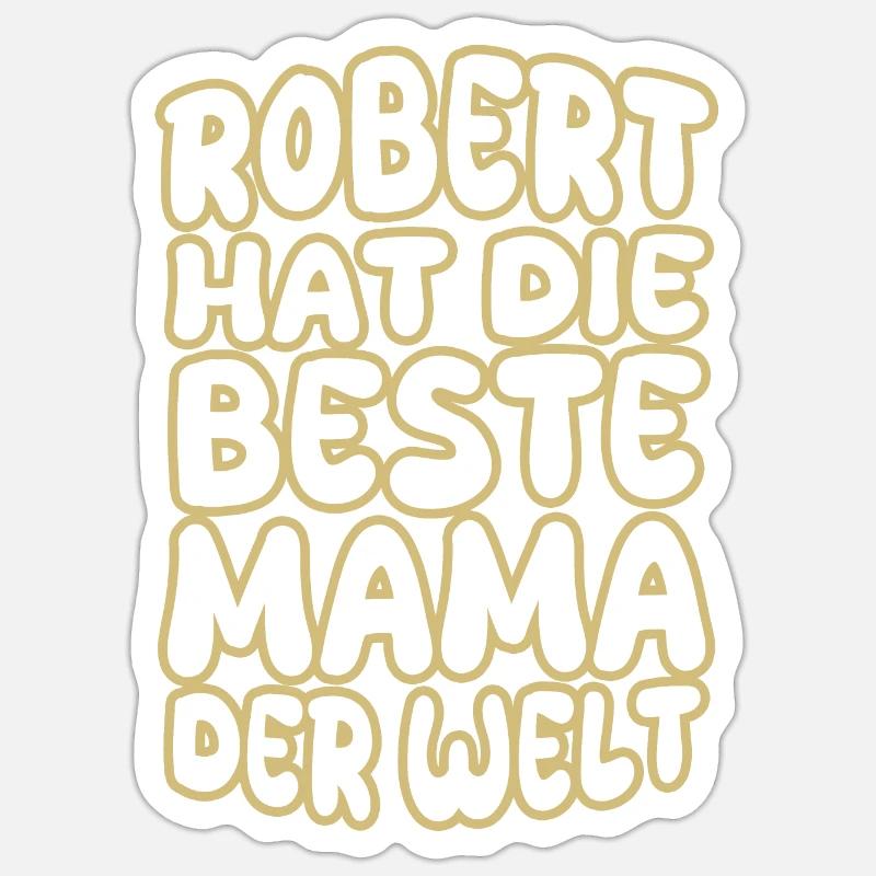 Robert comme un dicton - Sticker taille S (10 x 10 cm) - blanc mat