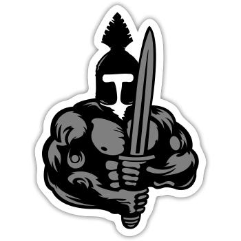 spartan warrior - Sticker Größe S (10 x 10 cm) - Mattweiß - Vorne