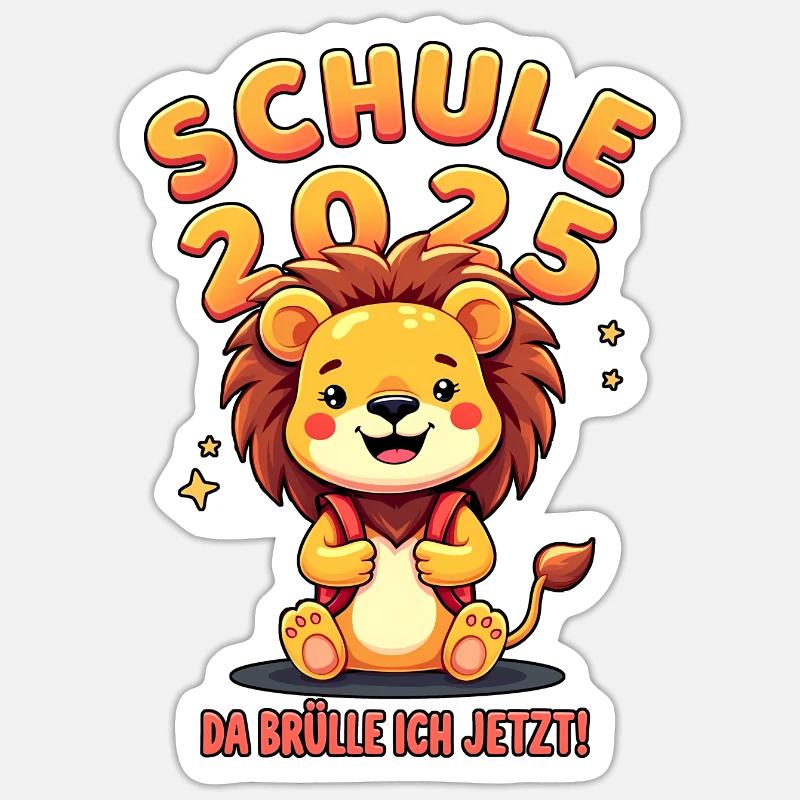 Kinder Schulkind 2025 Junge Einschulung Mädchen Sticker Größe S (10 x 10 cm)