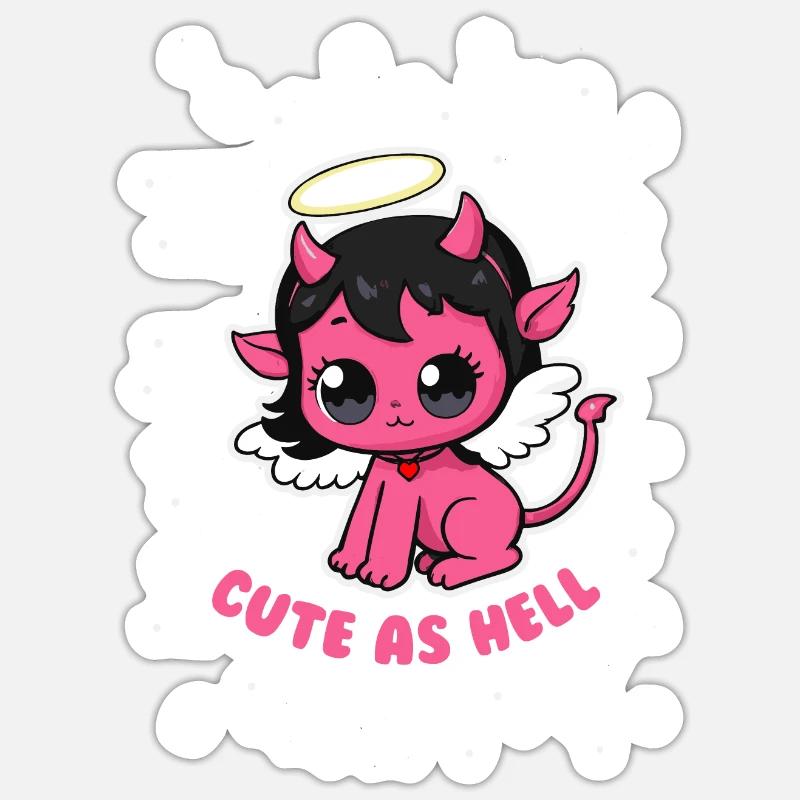Cute as Hell Sticker size S (10 x 10 cm)