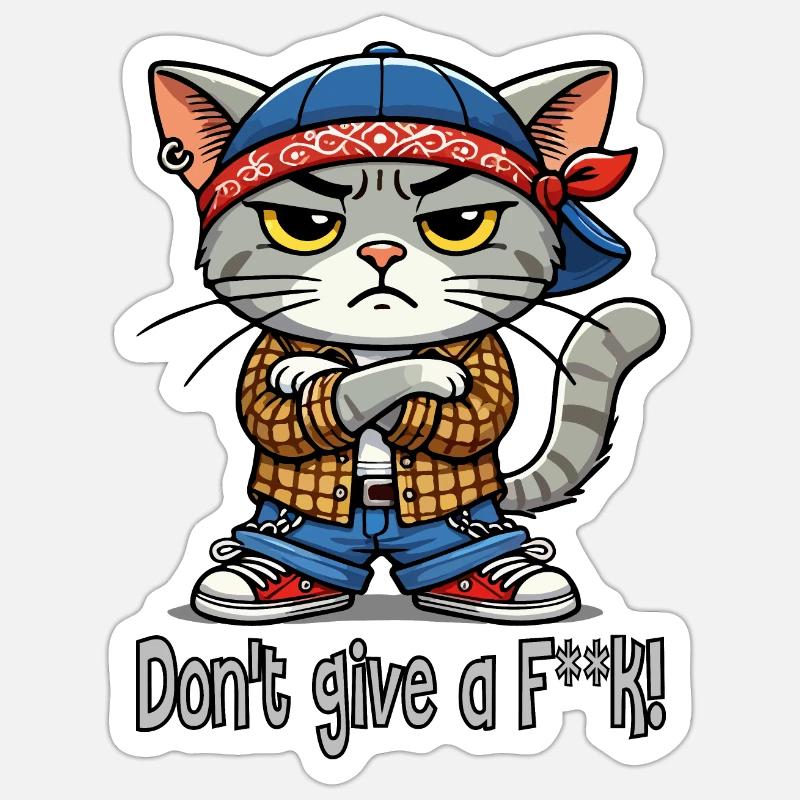 N’en avez rien à ! - Sticker taille S (10 x 10 cm) - blanc mat