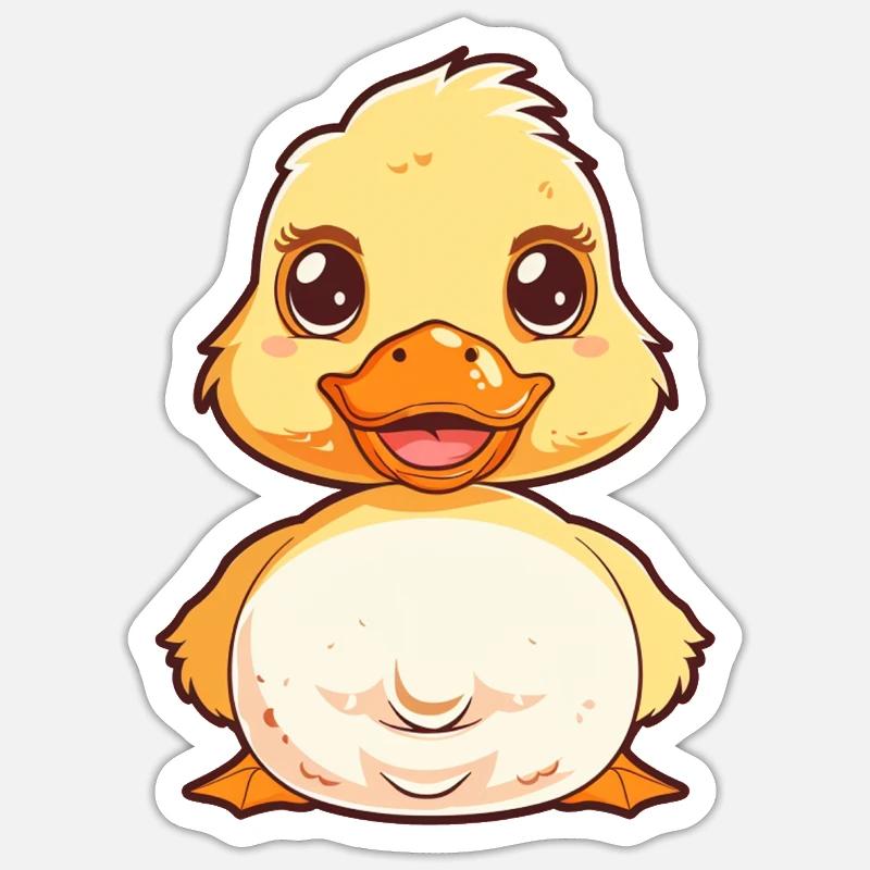 Quack, beak - Sticker size S (10 x 10 cm) - white matte