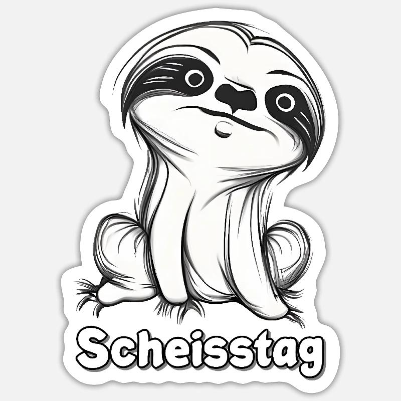 Day - Sticker size S (10 x 10 cm) - white matte