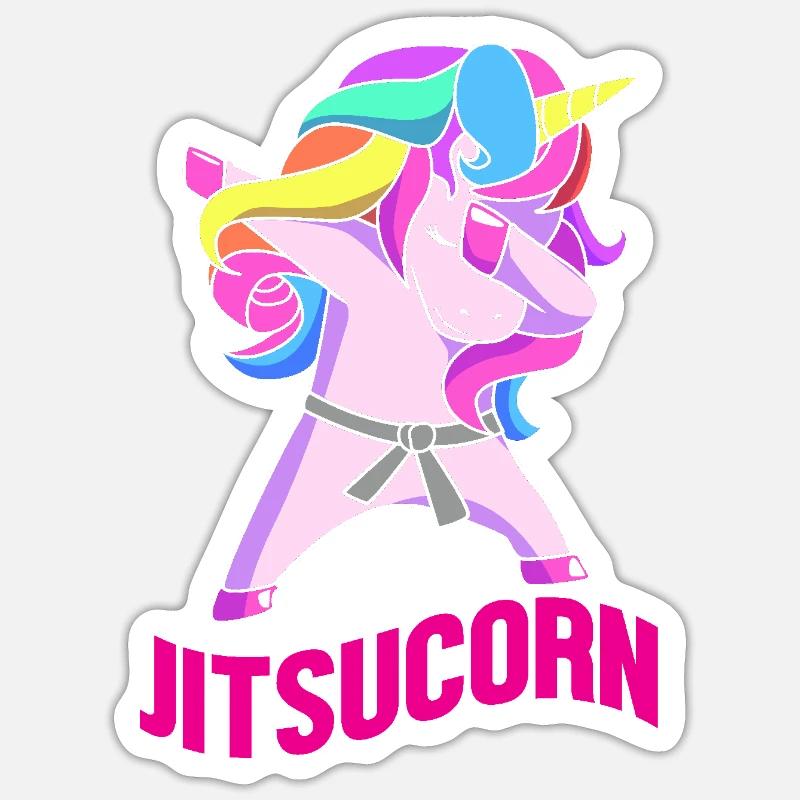 Jiu Jitsu Autodéfense - Sticker taille S (10 x 10 cm) - blanc mat