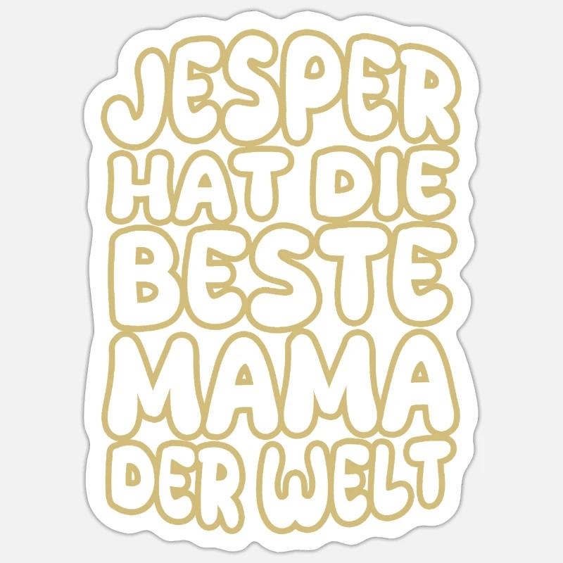 Dire Jesper - Sticker taille S (10 x 10 cm) - blanc mat