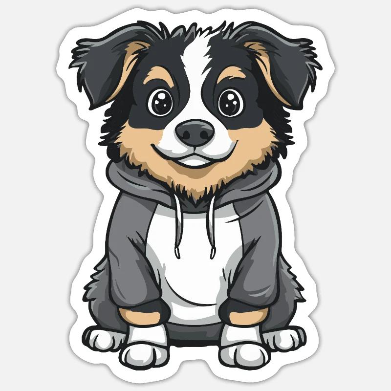 Australian Shepherd Funny - Sticker size S (10 x 10 cm) - white matte