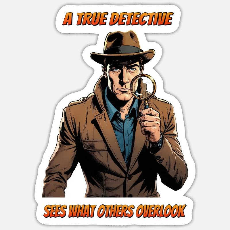 A true detective Sticker size S (10 x 10 cm)