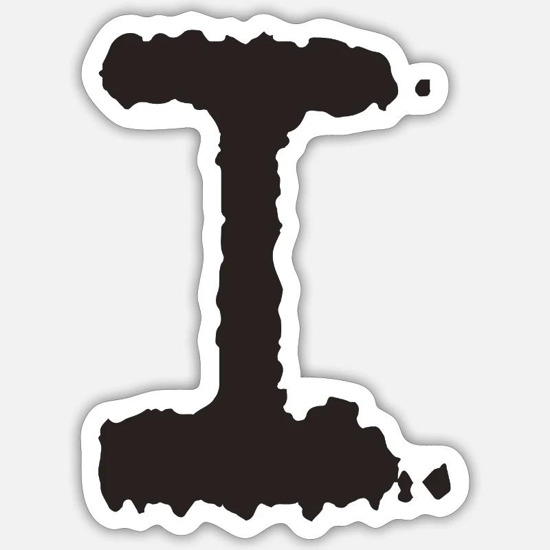 I - Sticker size S (10 x 10 cm) - white matte
