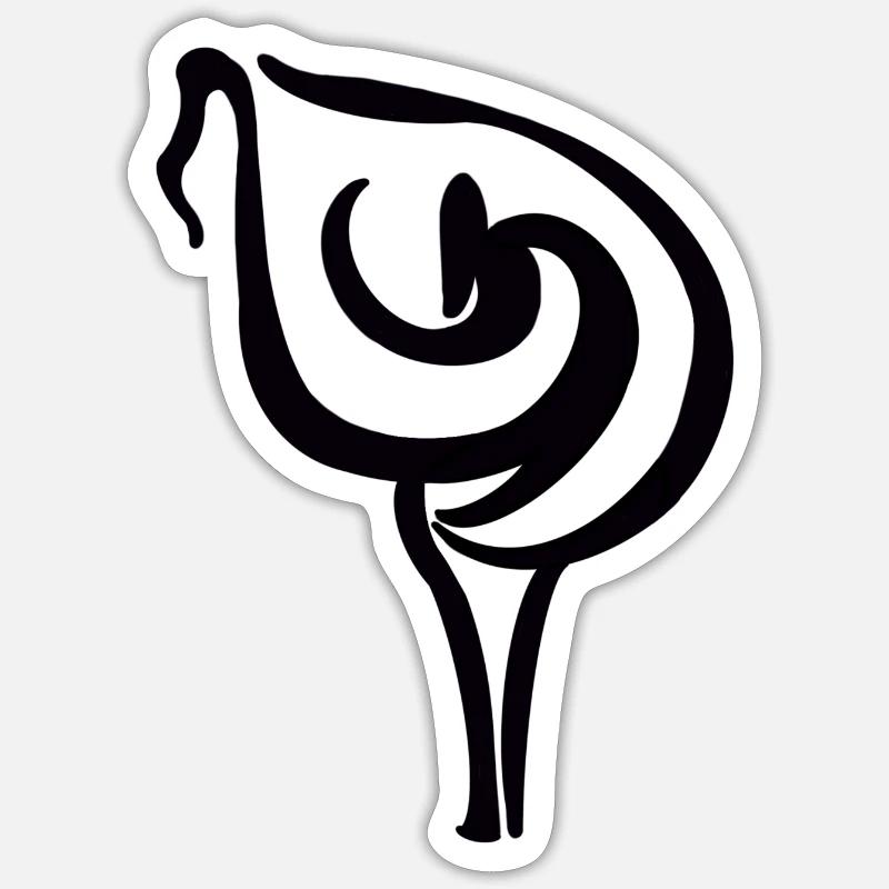 Lys Calla Sticker taille S (10 x 10 cm)