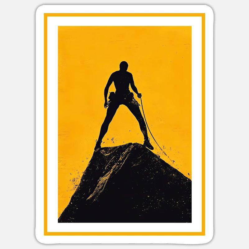 Attention! Climber Sticker size S (10 x 10 cm)