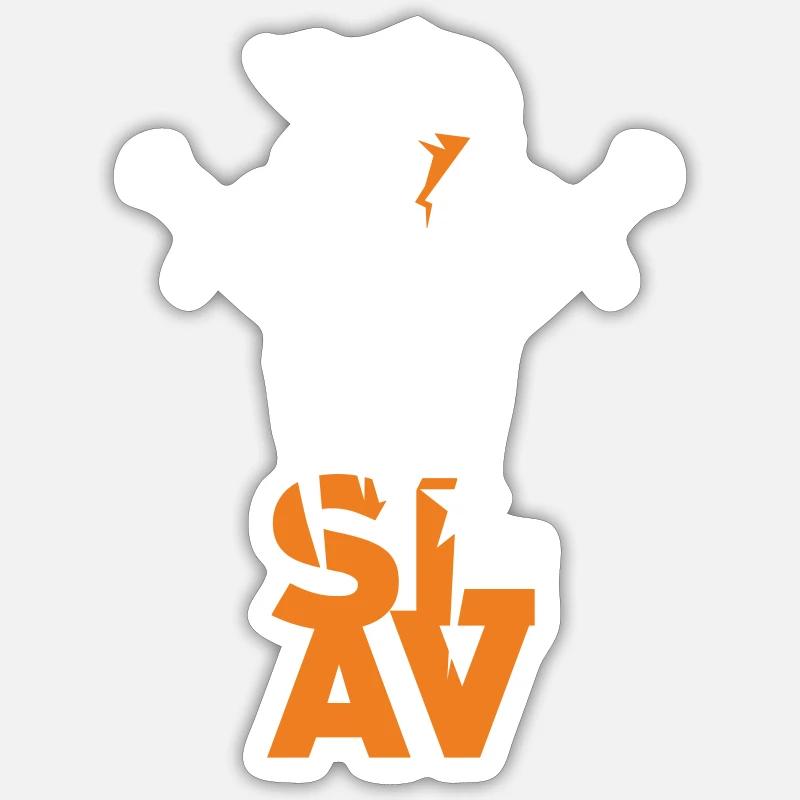 Slavisches Design - Sticker Größe S (10 x 10 cm) - Mattweiß