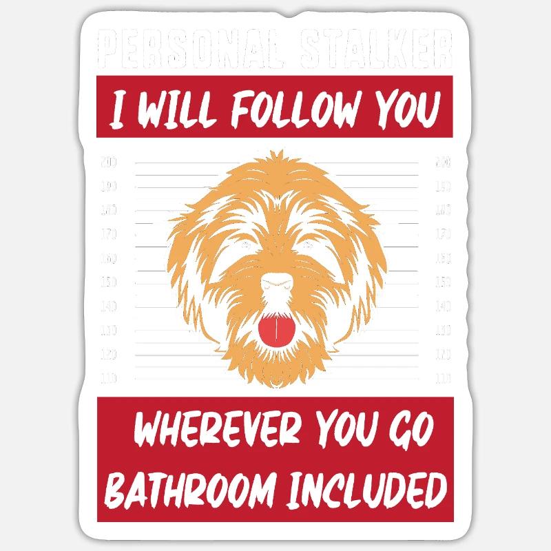 Chow Chow Chien - Sticker taille S (10 x 10 cm) - blanc mat