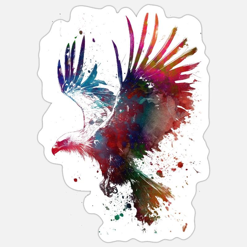 Aigle oiseau Sticker taille S (10 x 10 cm)
