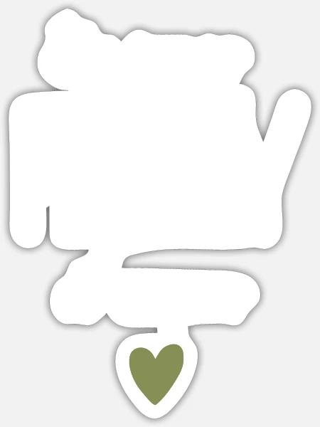 Gewählter Super-Opa der Liebe - Sticker Größe S (10 x 10 cm) - Mattweiß