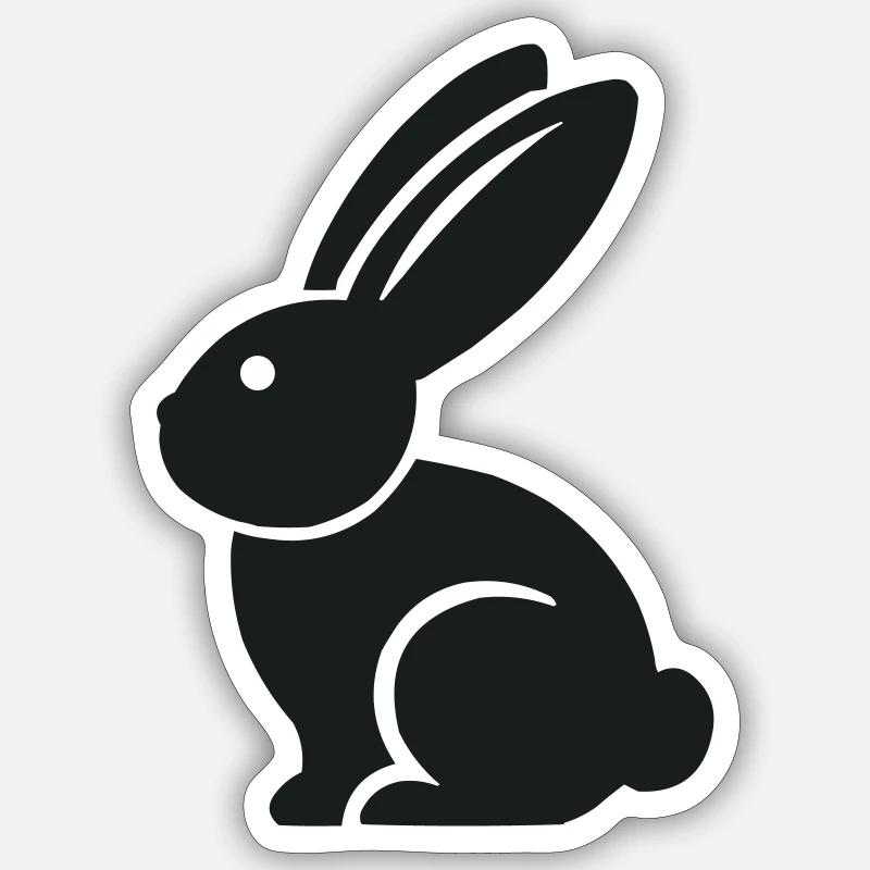 hare - Sticker size S (10 x 10 cm) - white matte