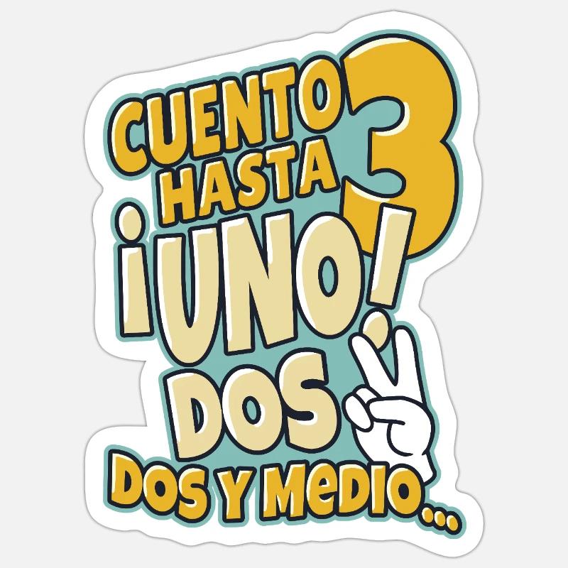 Comptez jusqu’à 3 - Sticker taille S (10 x 10 cm) - blanc mat