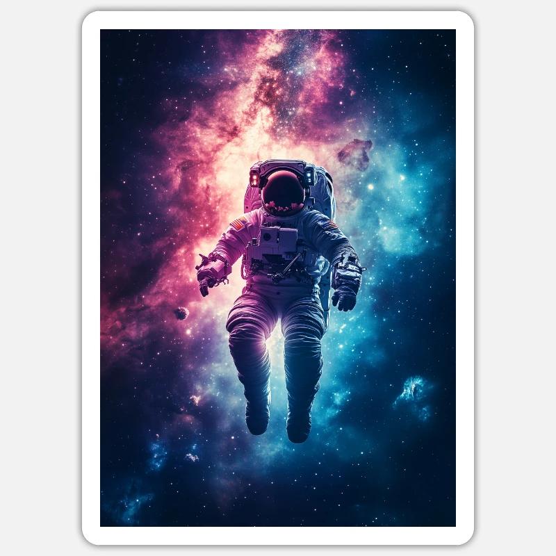 Astronaute 2 Sticker taille S (10 x 10 cm)