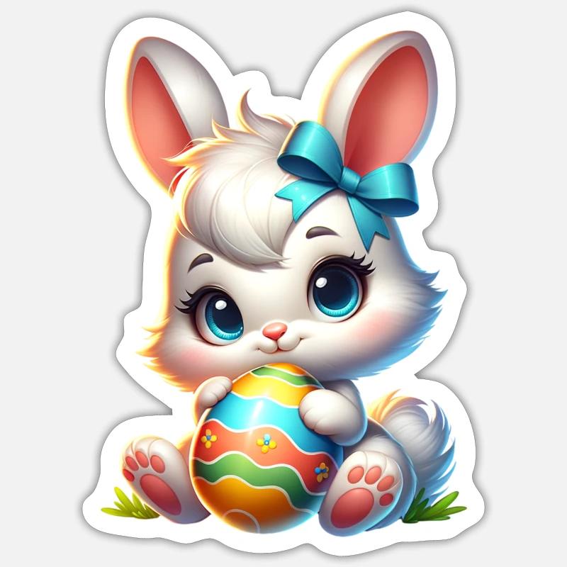 Easter Bunny Rabbit Cute Sticker size S (10 x 10 cm)