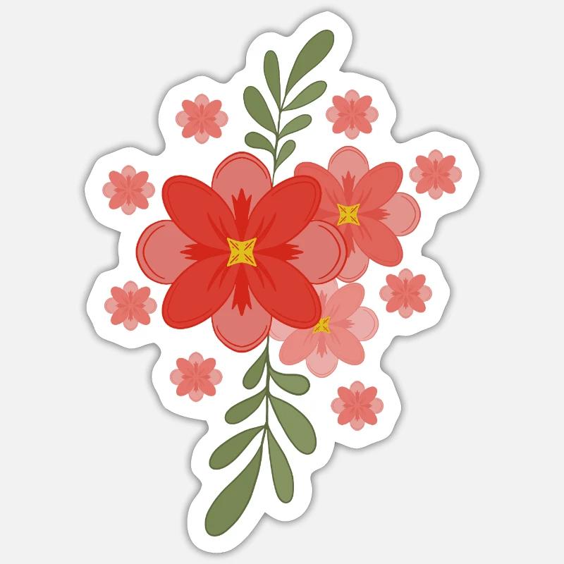 Spring Flowers - Sticker size S (10 x 10 cm) - white matte