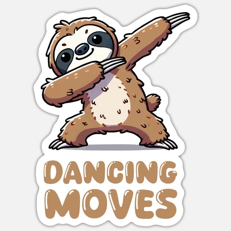 Sloth Dabbing Sticker size S (10 x 10 cm)