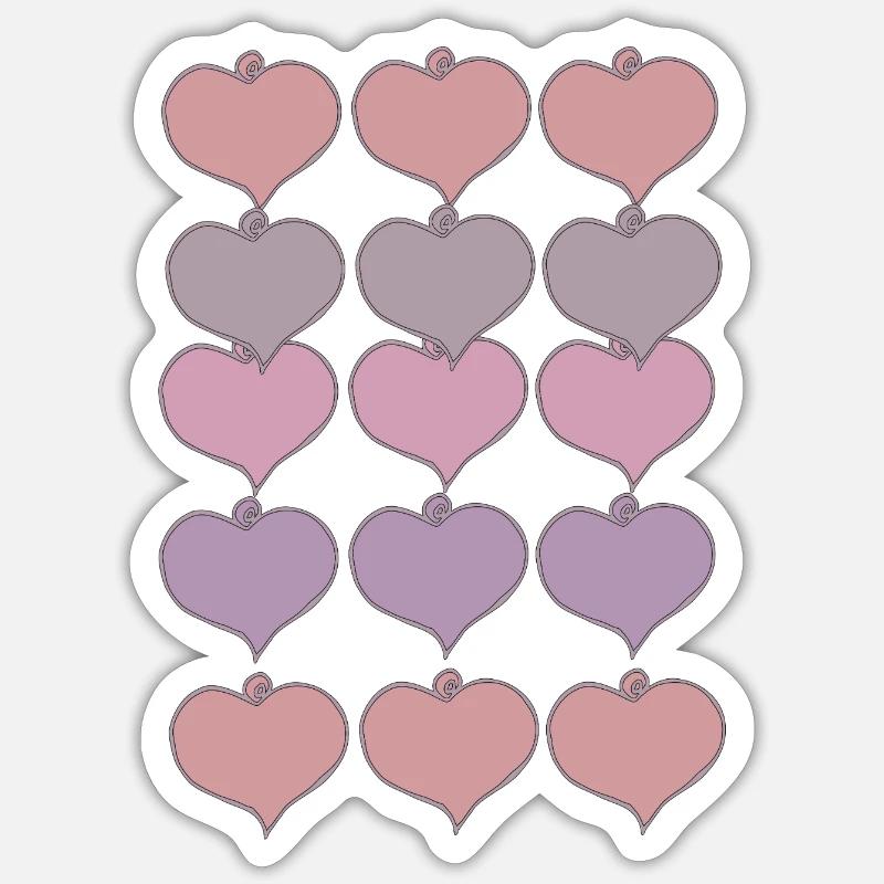 Heart Pendant Pattern Sticker size S (10 x 10 cm)