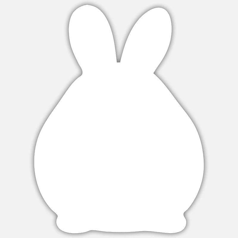 Bunny Funny Easter - Sticker size S (10 x 10 cm) - white matte