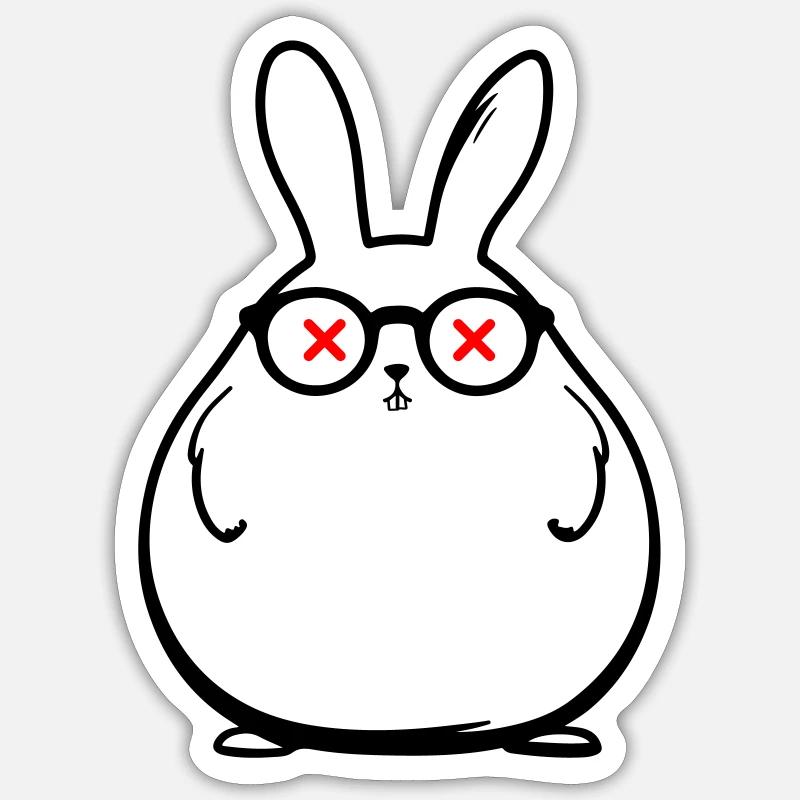 Bunny Funny Easter Funny - Sticker size S (10 x 10 cm) - white matte