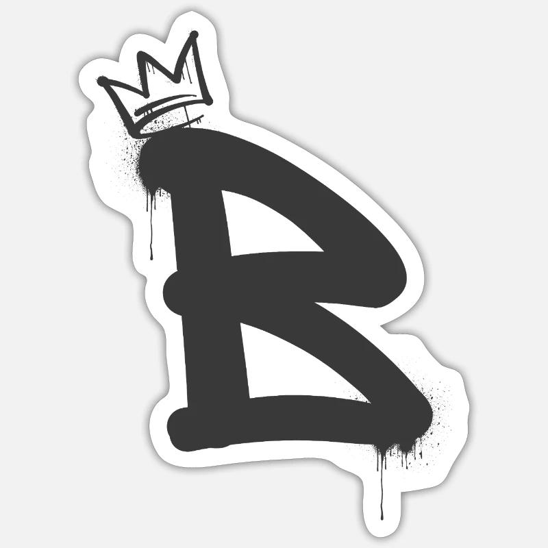 B - Sticker taille S (10 x 10 cm) - blanc mat