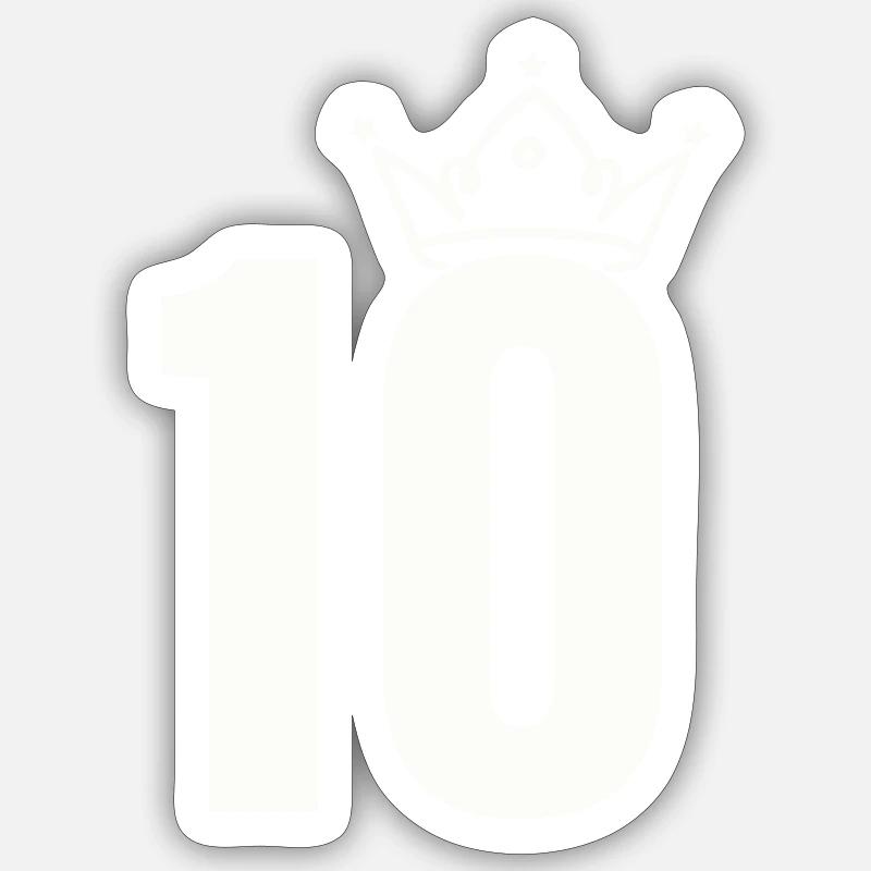 10 Crowns - Sticker size S (10 x 10 cm) - white matte