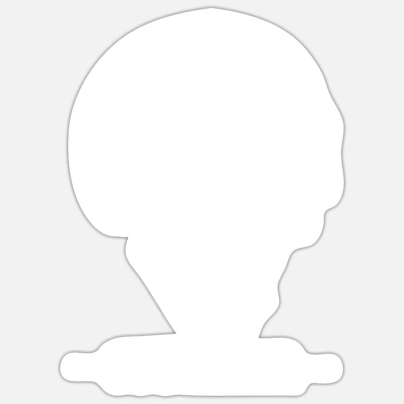 Crying Skull - Sticker size S (10 x 10 cm) - white matte