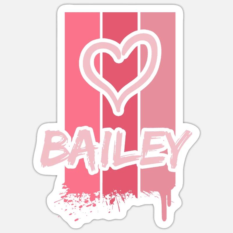 Bailey - Sticker taille S (10 x 10 cm) - blanc mat