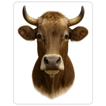 La plus belle vache - Sticker taille S (10 x 10 cm) - blanc mat - Devant