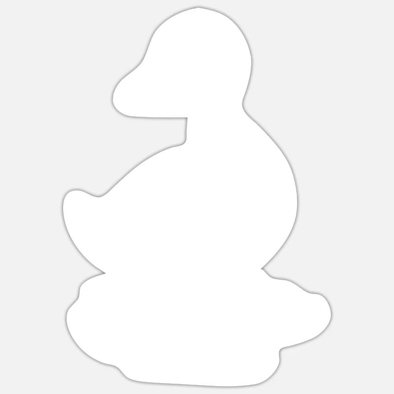 Duck - Sticker size S (10 x 10 cm) - white matte