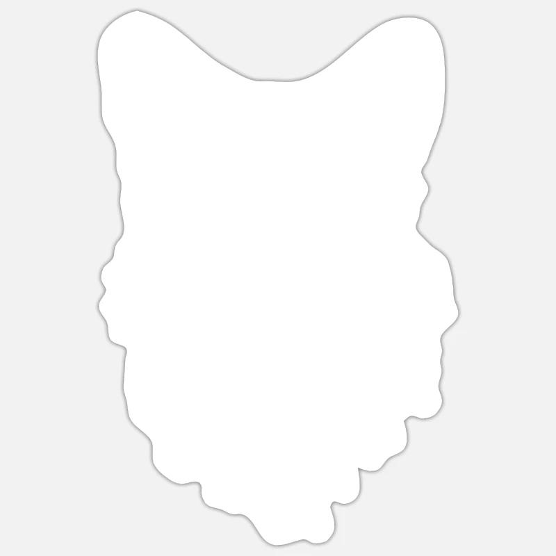 Cool Fox Sunglasses Summer - Sticker size S (10 x 10 cm) - white matte